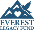 Logo of the Everest Legacy Fund featuring a mountain silhouette, a heart shape, and a bird.